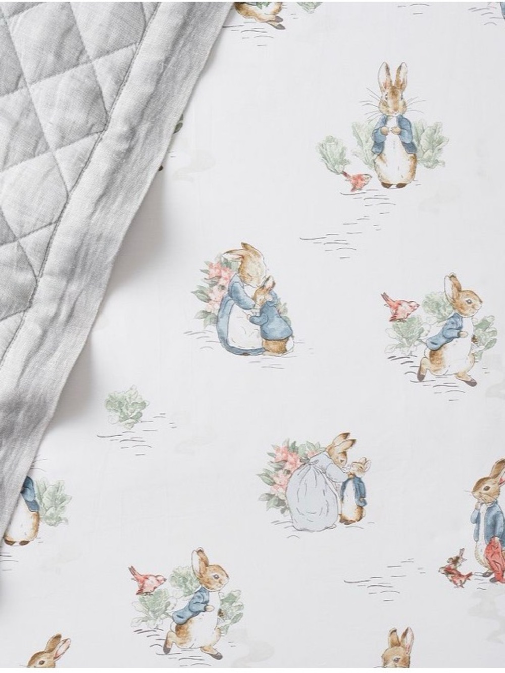 NWT Pottery Barn Kids Peter Rabbit™ Organic Crib Fitted Sheet | Beatrix Potter - Picture 2 of 5